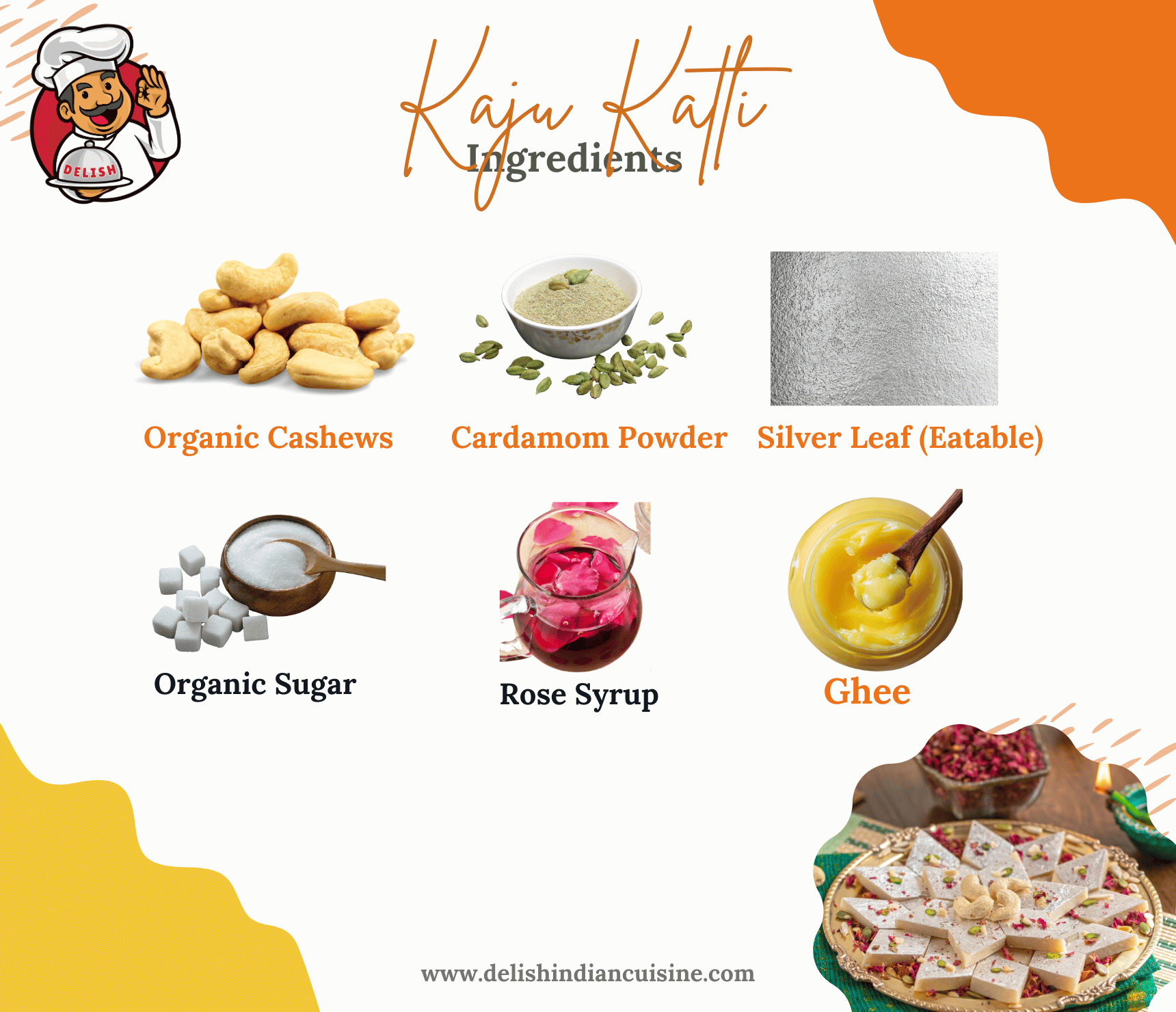 Kaju Katli Ingredients