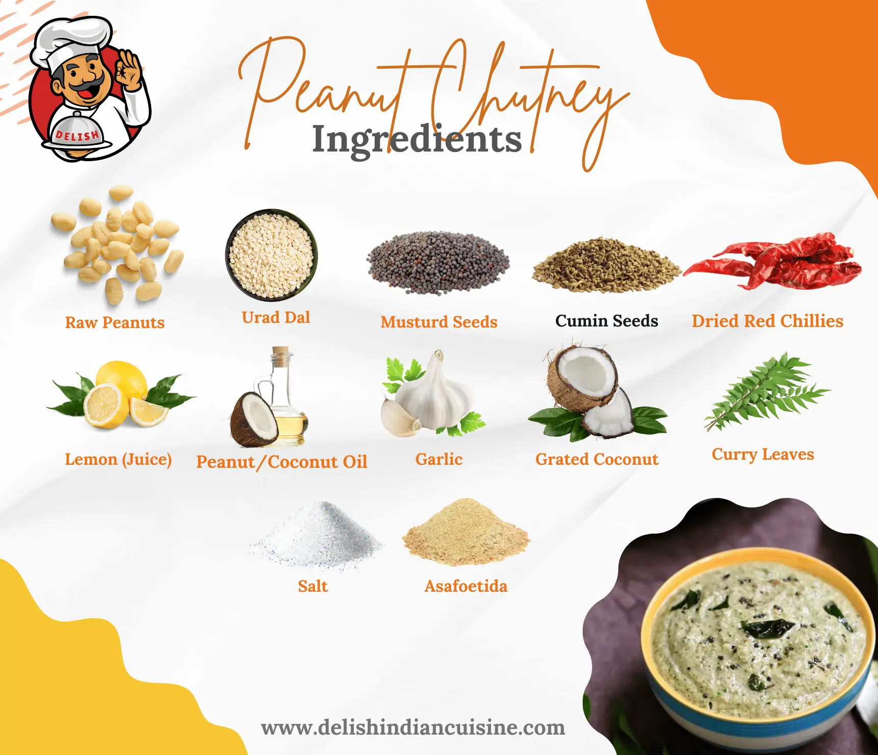 Peanut Chutney Ingredients