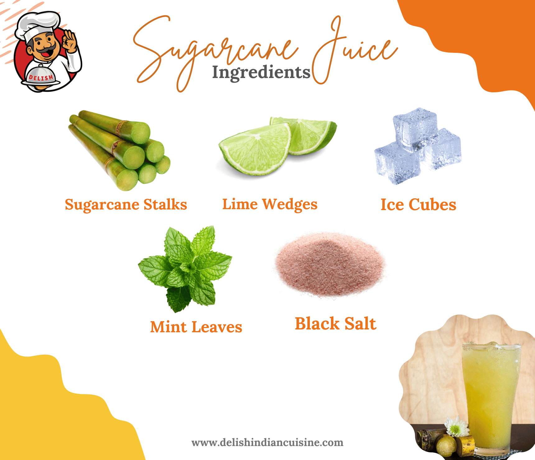 Sugarcane Juice Ingredients