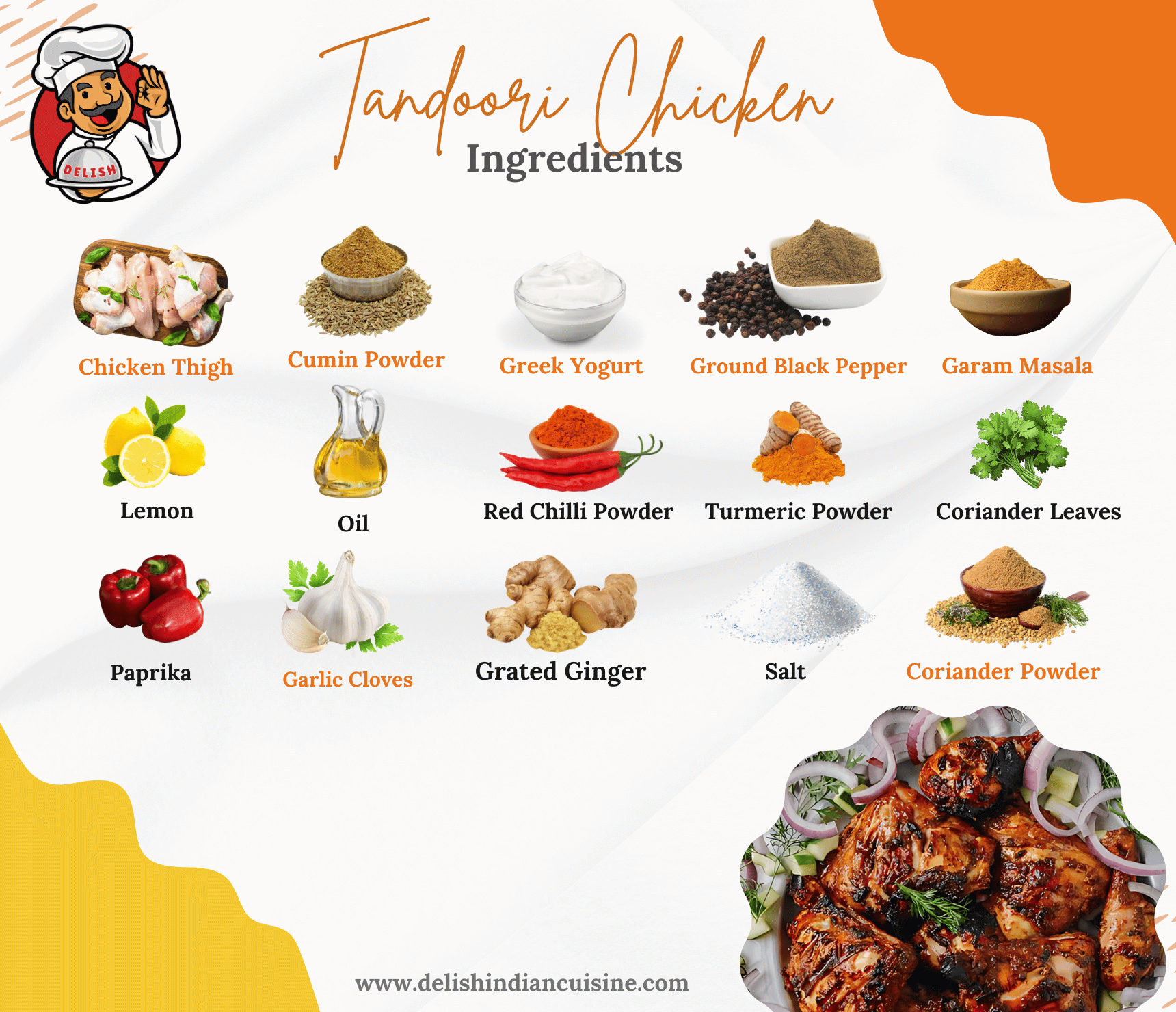 Tandoori Chicken Ingredients